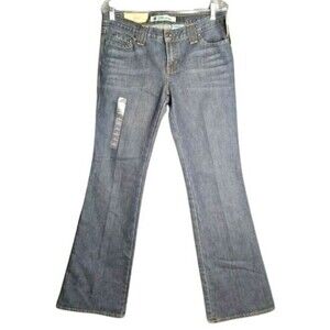 Gap Ultra Low Rise Stretch Flared Wash Crosshatch Rinse Jeans Womens Size 8R